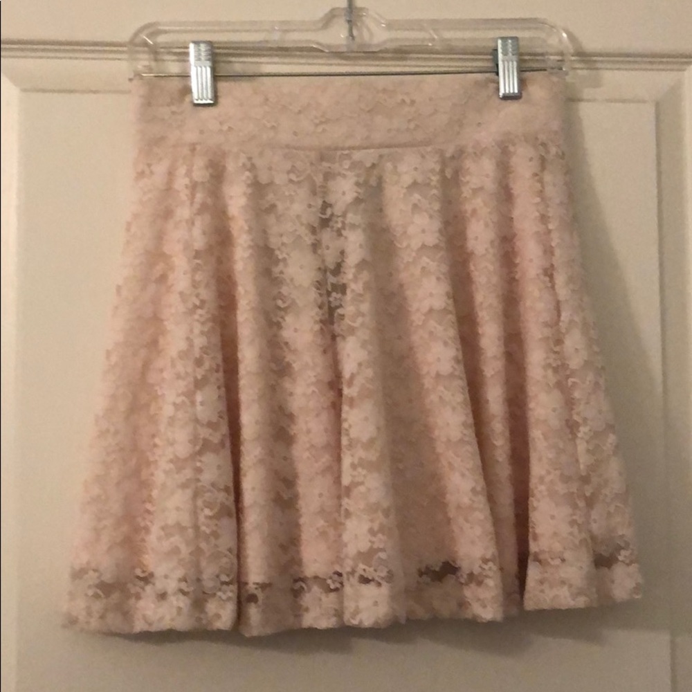 Cream Lace Skirt